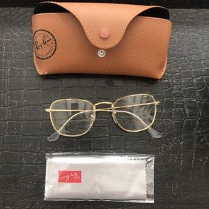 Rayban gold rim square eyeglasses